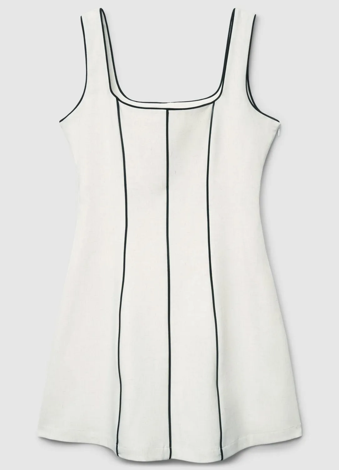 Calliope robe courte sans manches col carré contrastée