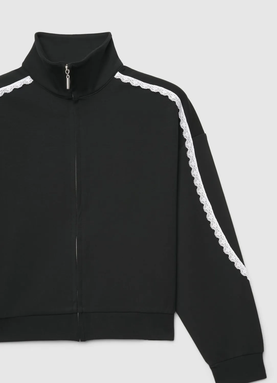 Calliope sweat zip macramé femme