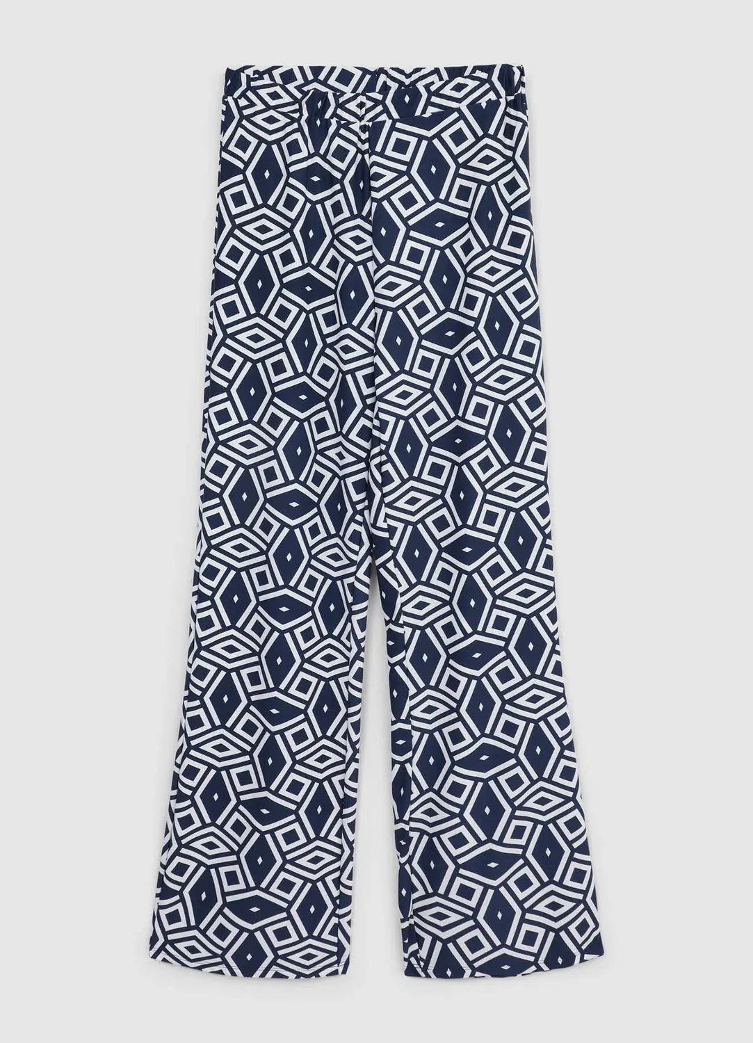 Calliope Palazzo pantalon large femme imprimé taille élastique