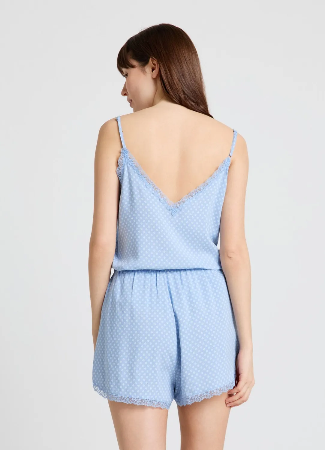 Calliope pyjama pois dentelle femme ensemble 2 pièces