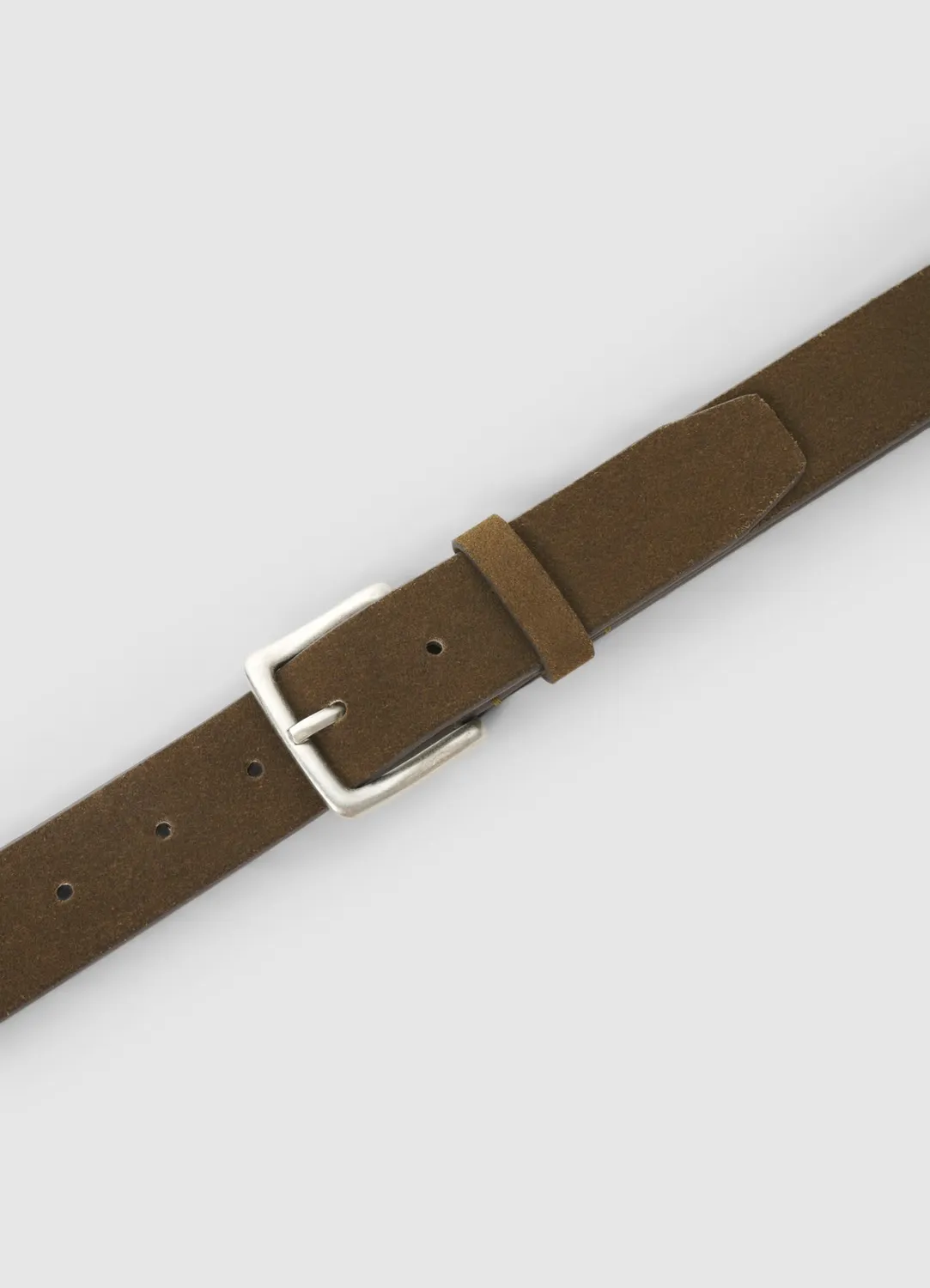 Calliope ceinture suède homme boucle carrée