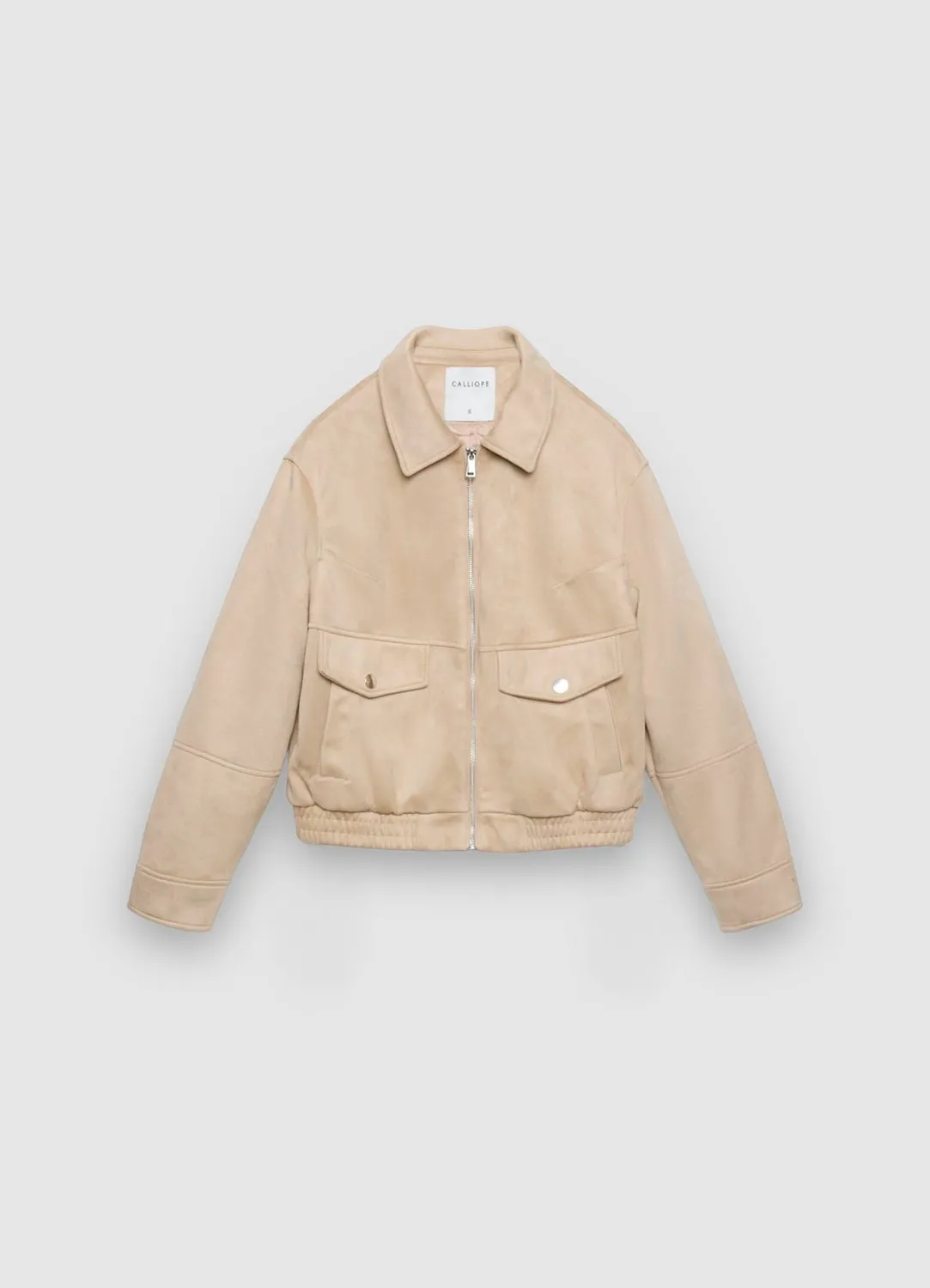 Calliope bomber femme effet suédine col chemise