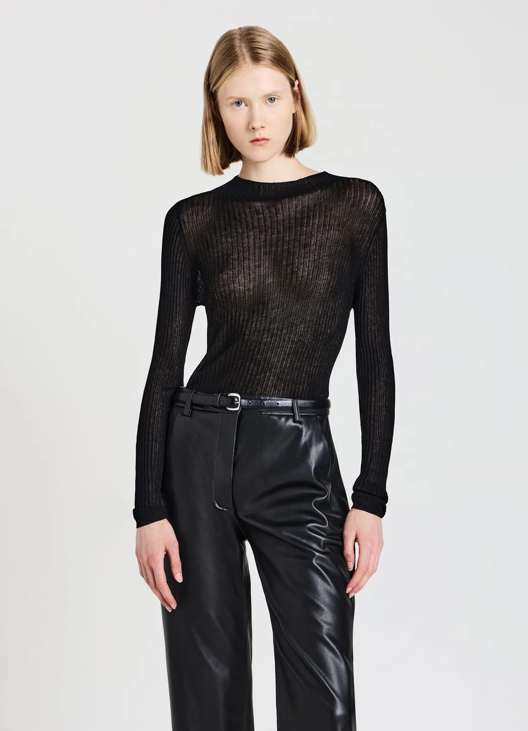 Calliope t-shirt col montant femme manches longues