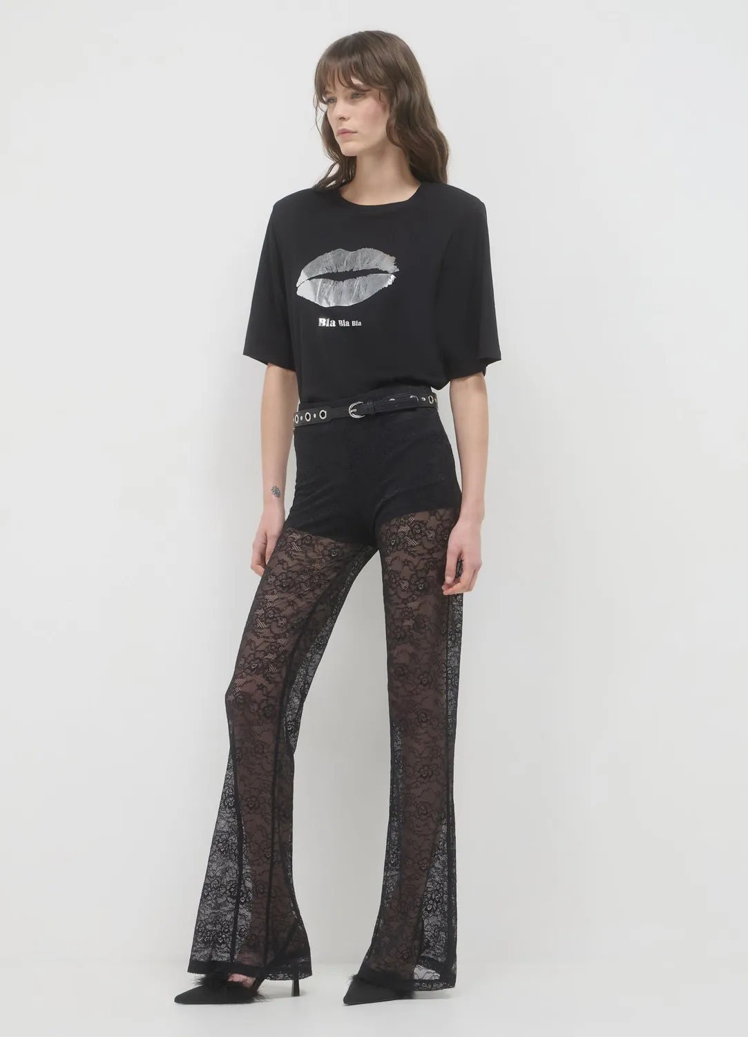 Calliope t-shirt imprimé laminé coton femme