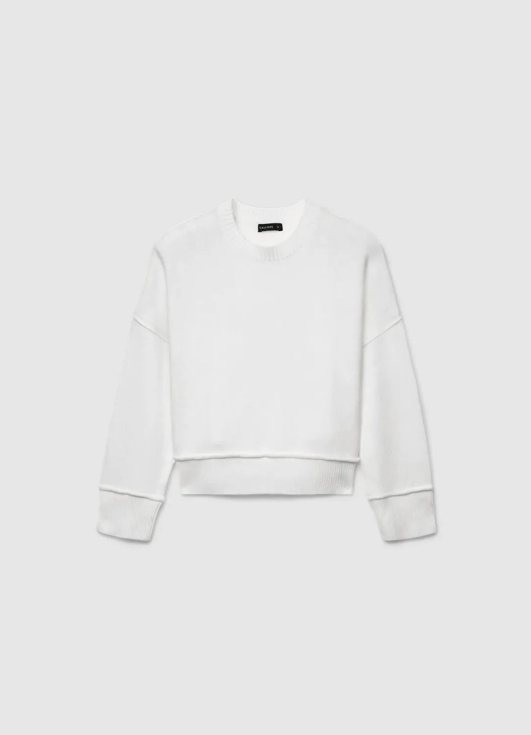 Calliope pull femme col rond manches longues uni