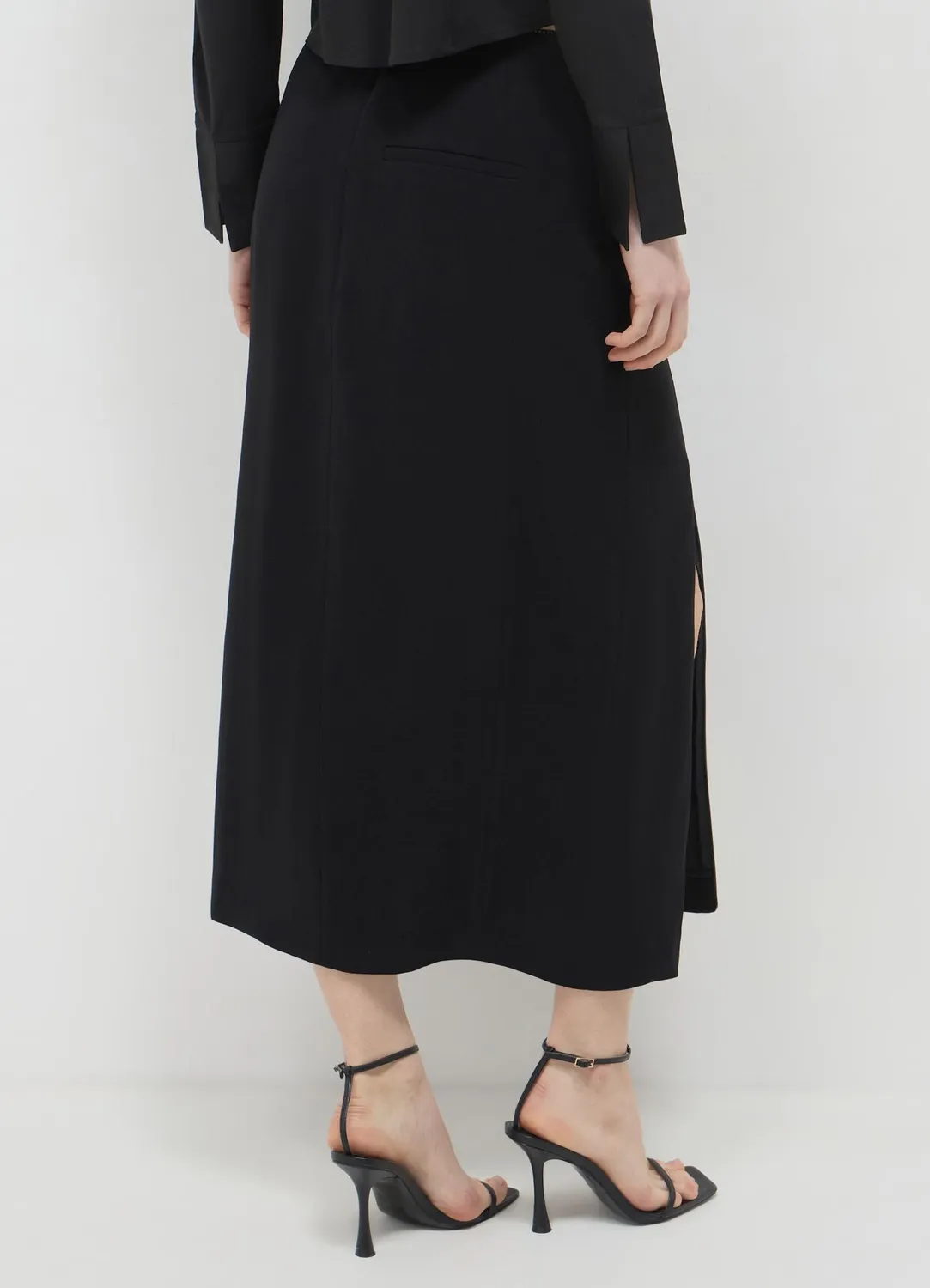Calliope Jupe midi à fentes femme coupe droite