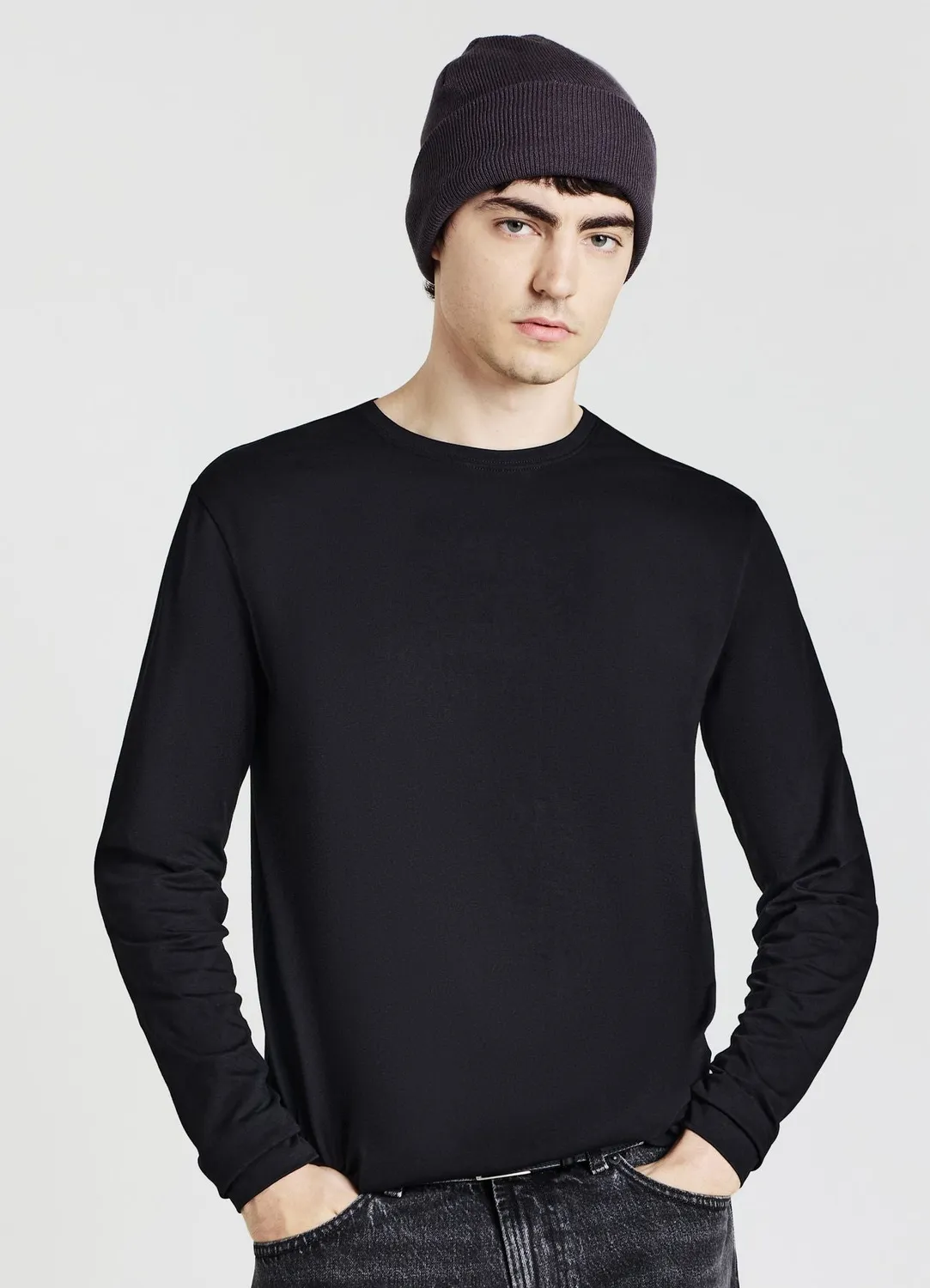 Calliope t-shirt homme manches longues coton col rond