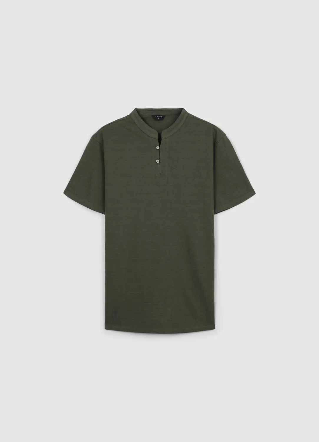 Calliope t-shirt col coréen homme coton regular