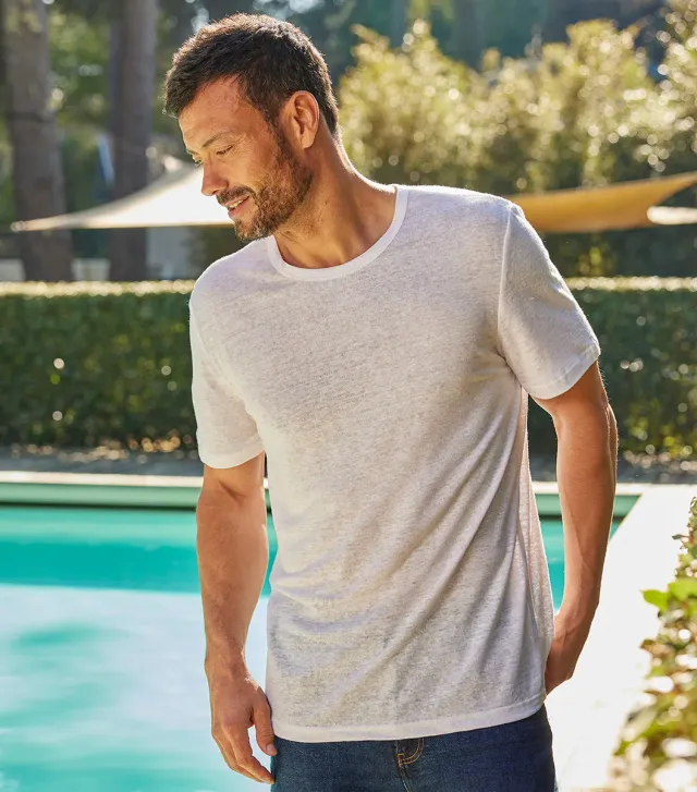 Cocorico Intemporel T-shirt Homme Blanc lin