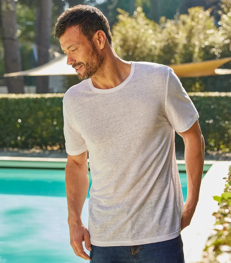 Cocorico Intemporel T-shirt Homme Blanc lin