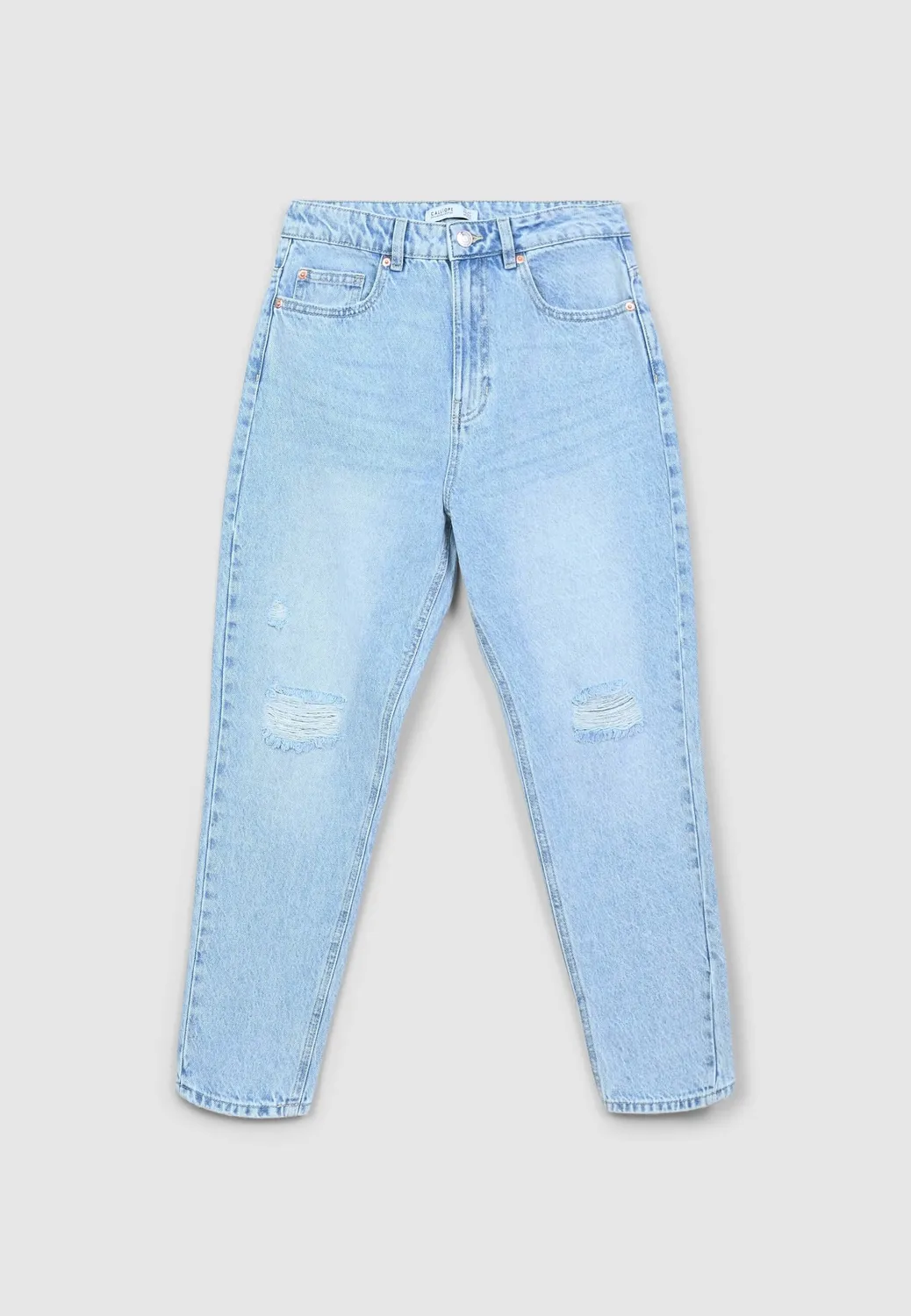 Calliope jean mom fit femme déchiré taille haute