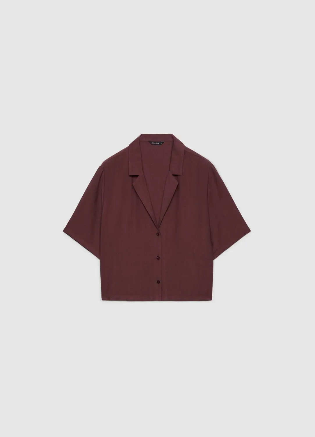 Calliope chemise manches courtes femme col revers boutonnée