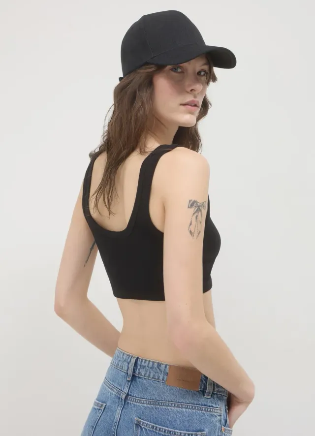 Calliope top brassière côtelé coton femme