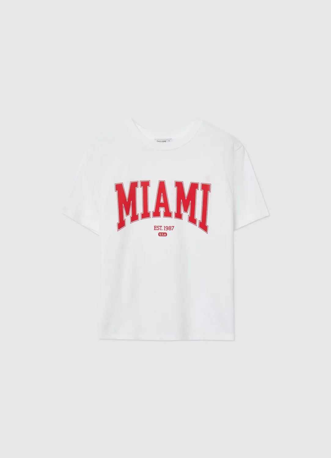 Calliope T-shirt college t-shirt femme coton imprimé