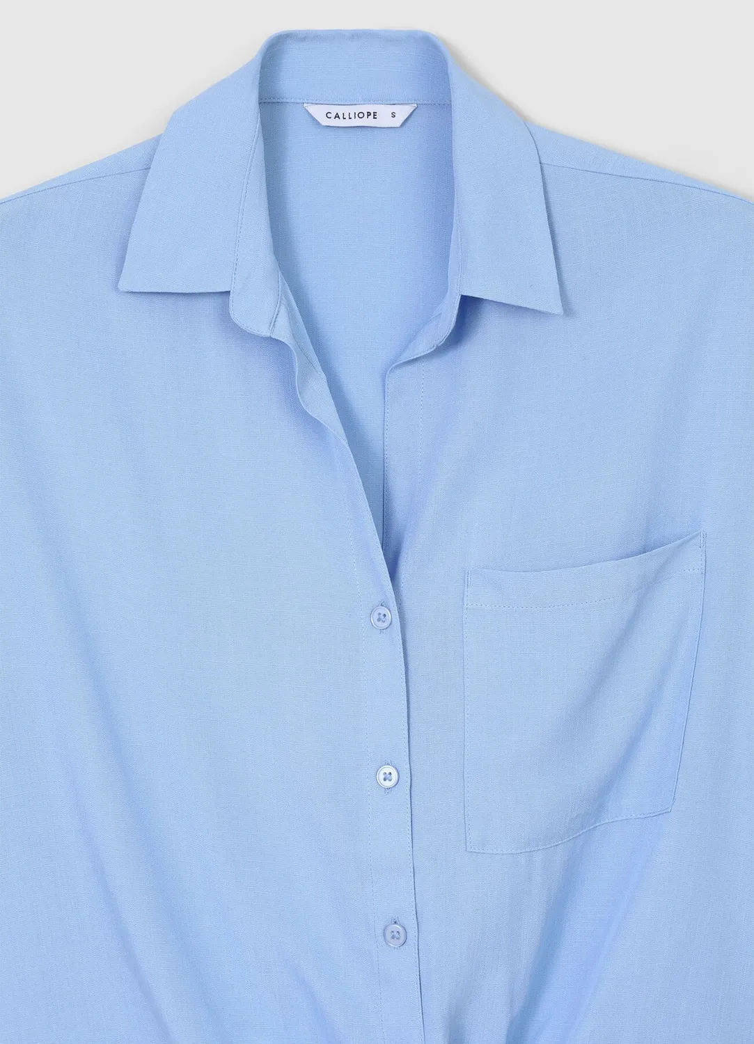 Calliope chemise nouée manches courtes femme