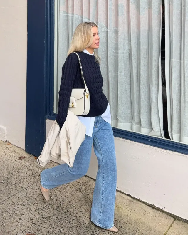 Sportscraft Simmi jean droit bleu coton
