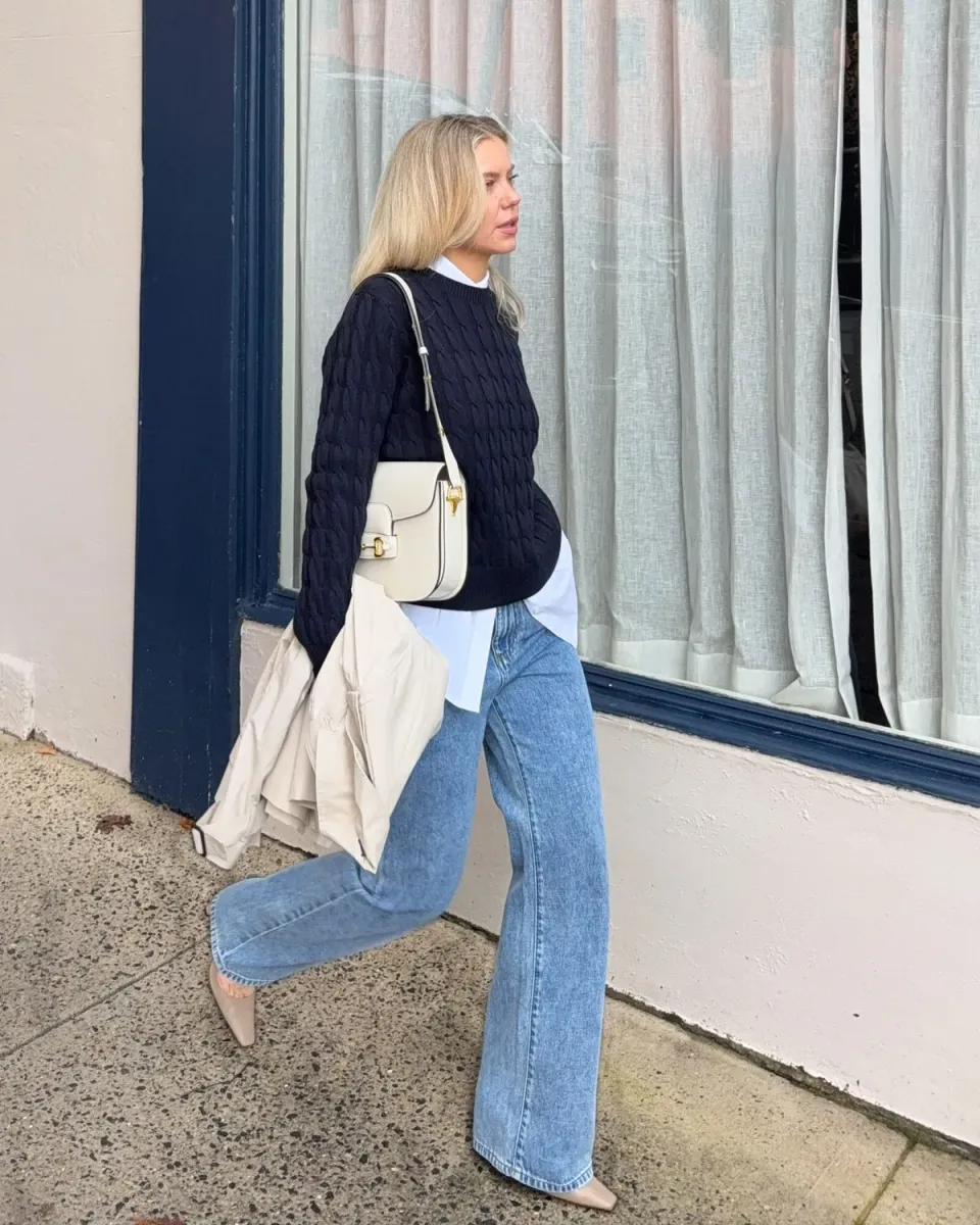 Sportscraft Simmi jean droit bleu coton