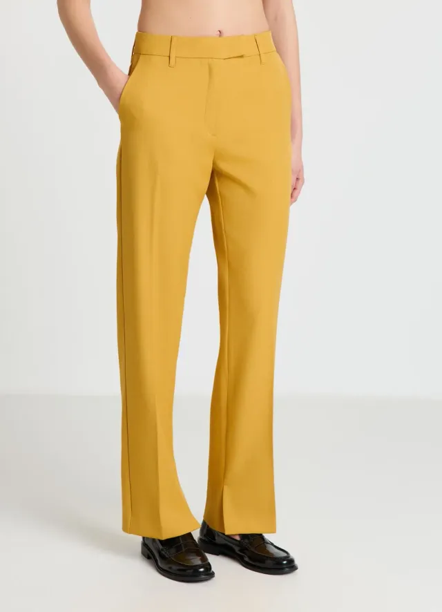 Calliope Pantalon droit fentes femme uni