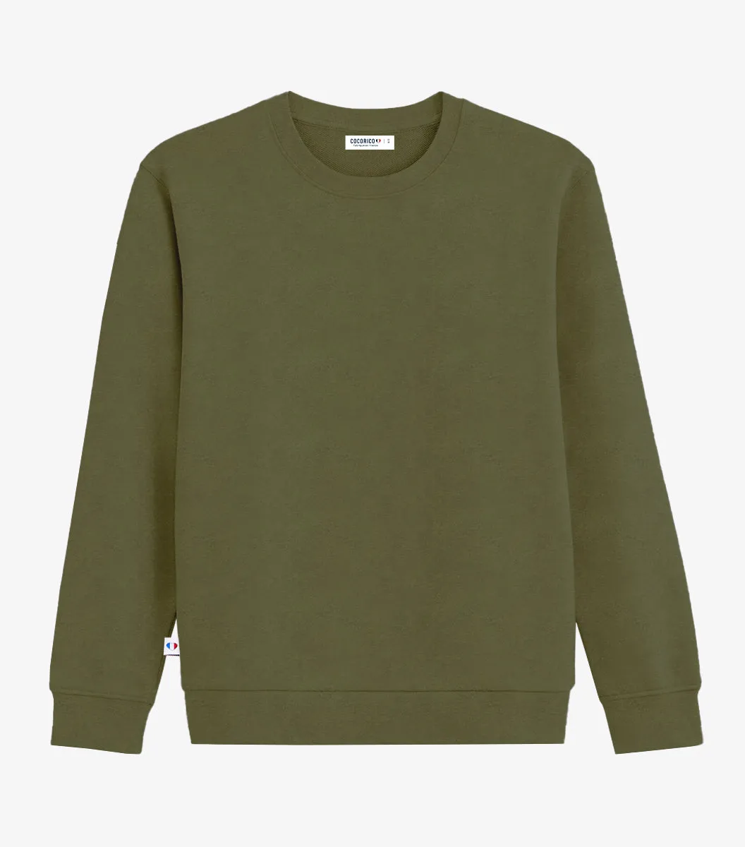 Cocorico Intemporel sweat femme kaki coton
