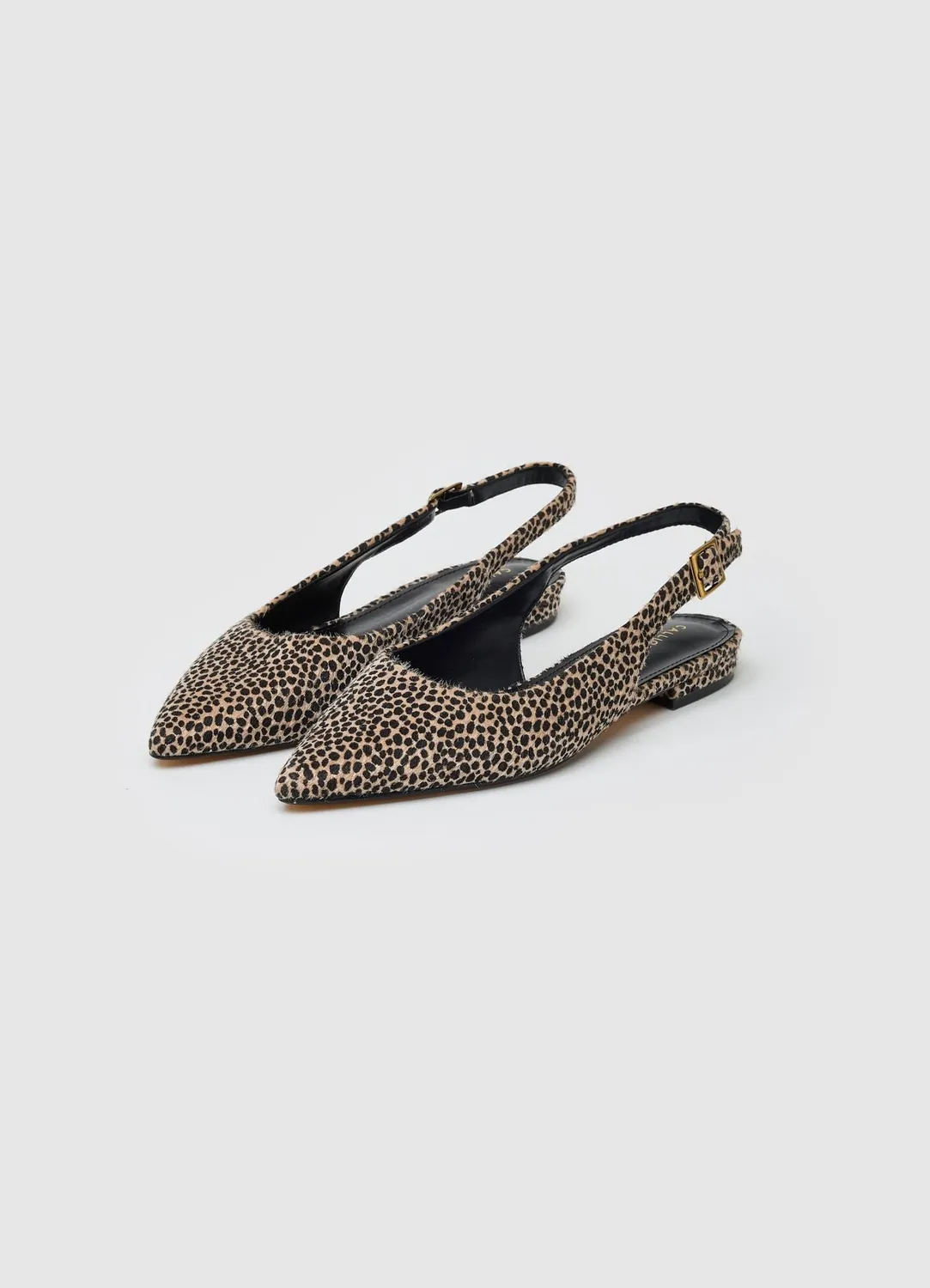 Calliope slingback animalier femme 38 talon plat
