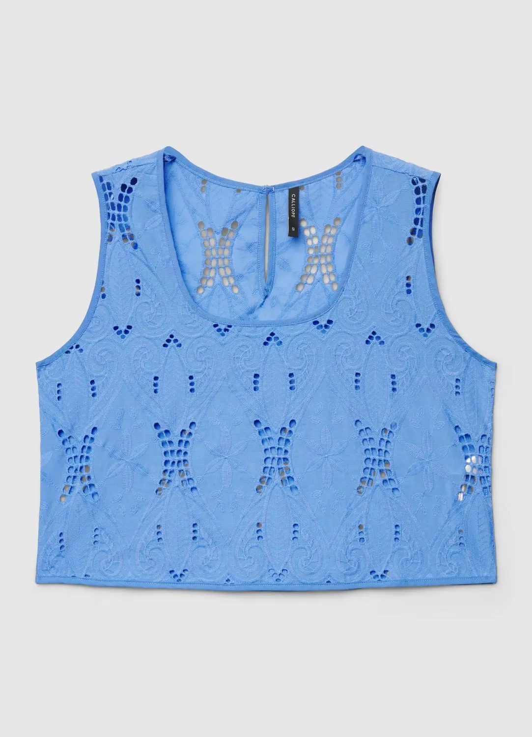 Calliope top sangallo femme ajouré col rond