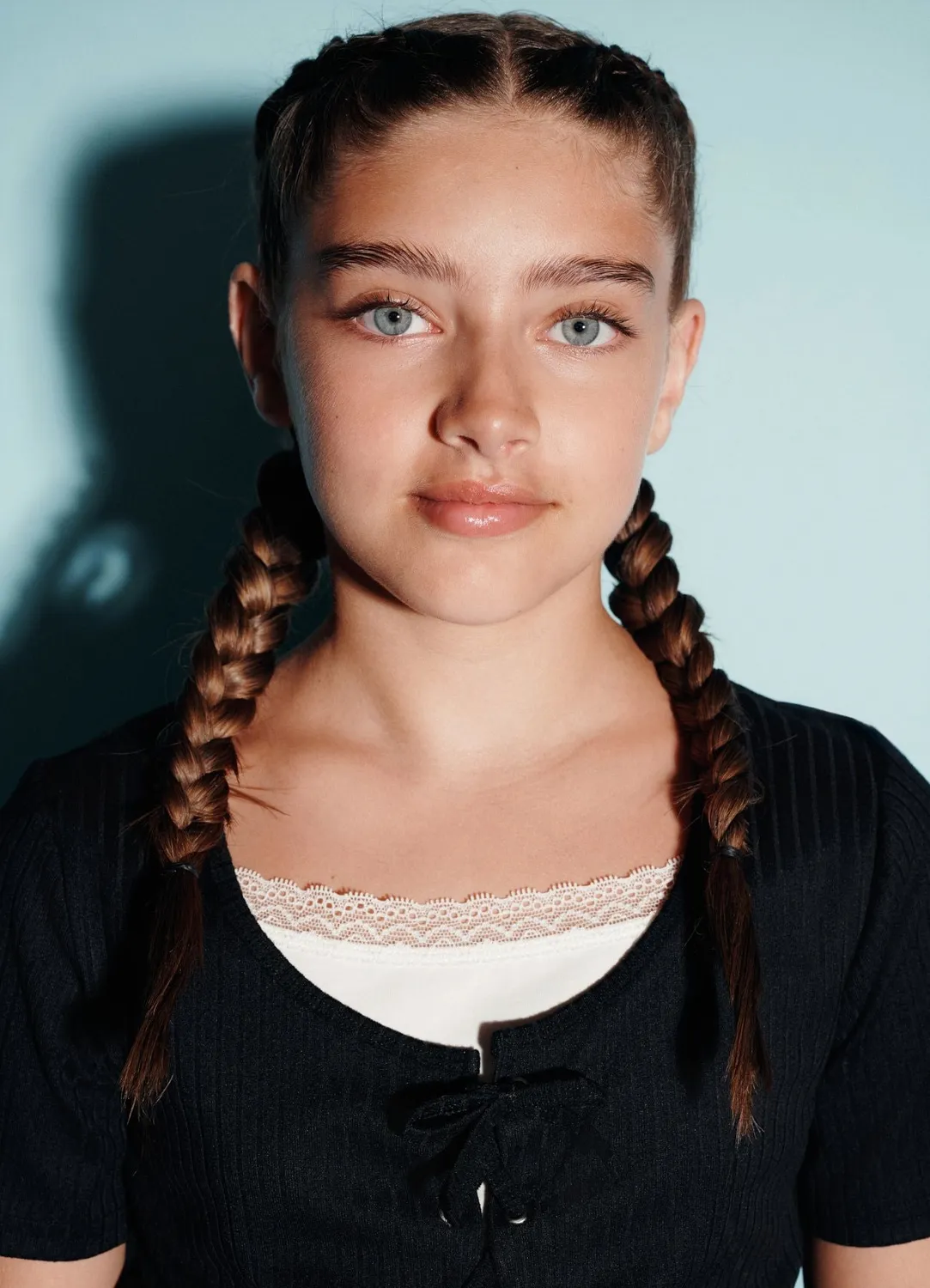 Calliope t-shirt lacets dentelle fille uni