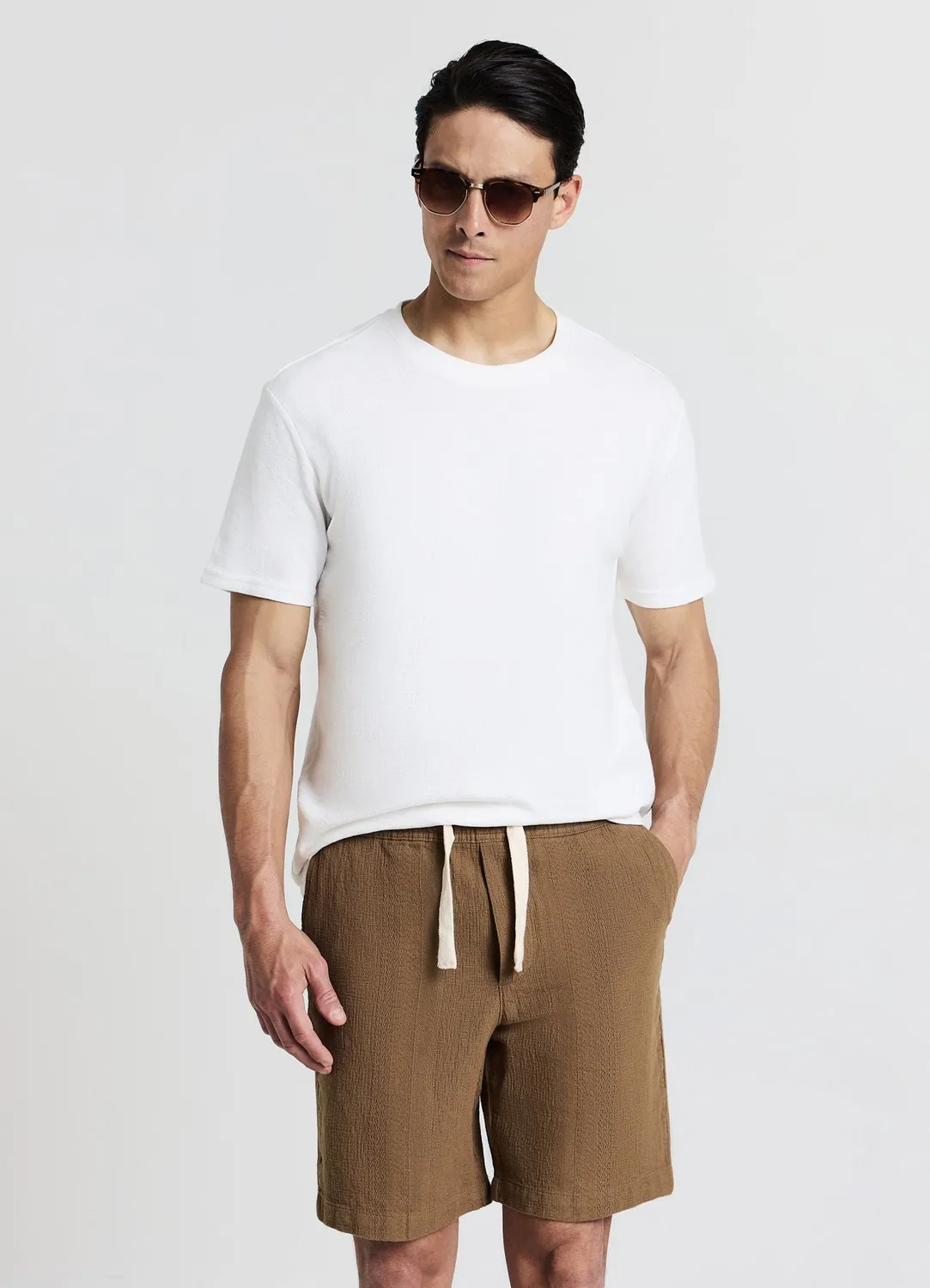 Calliope bermuda rayé homme coton cordon