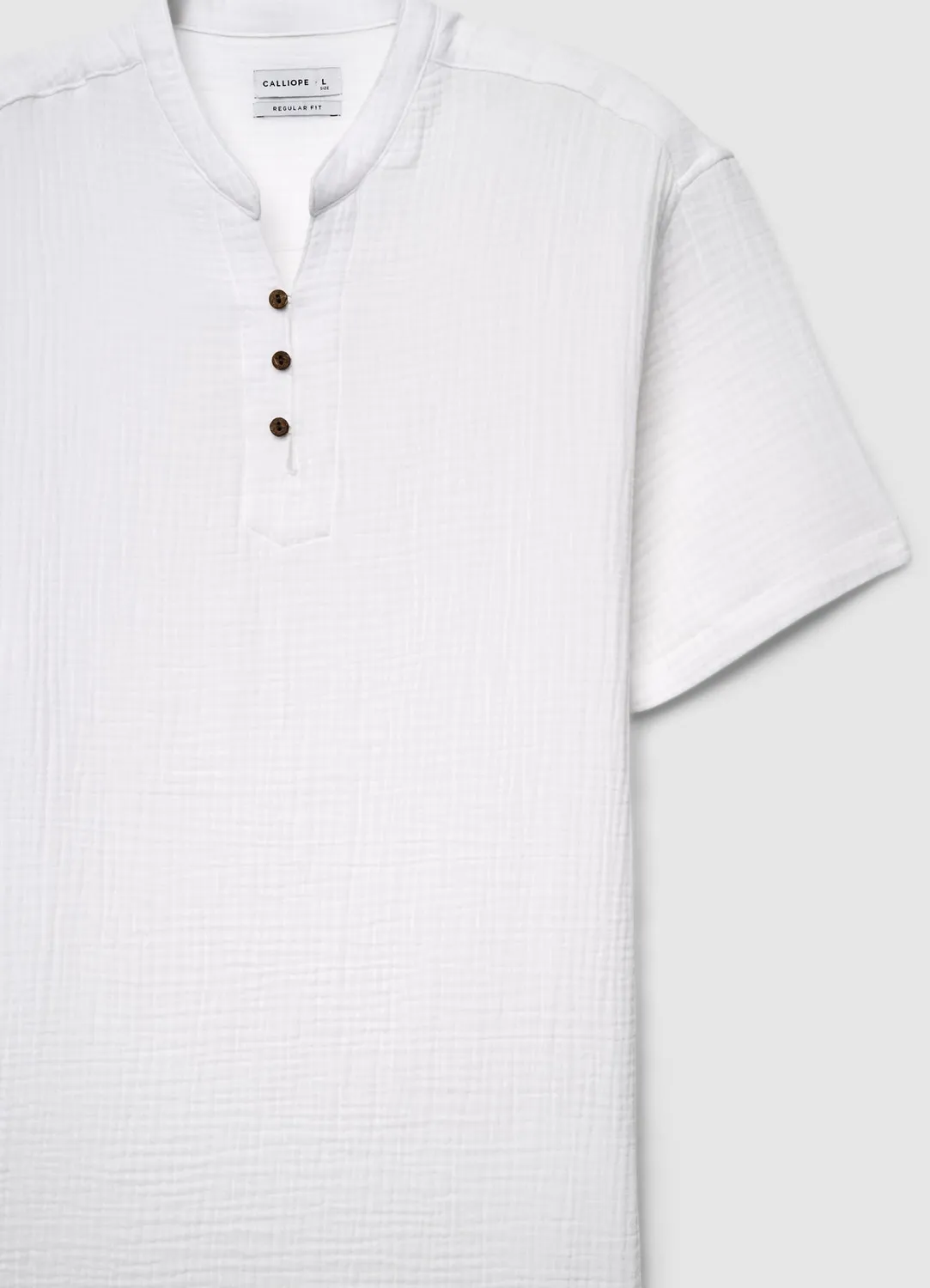 Calliope chemise homme col coréen unie