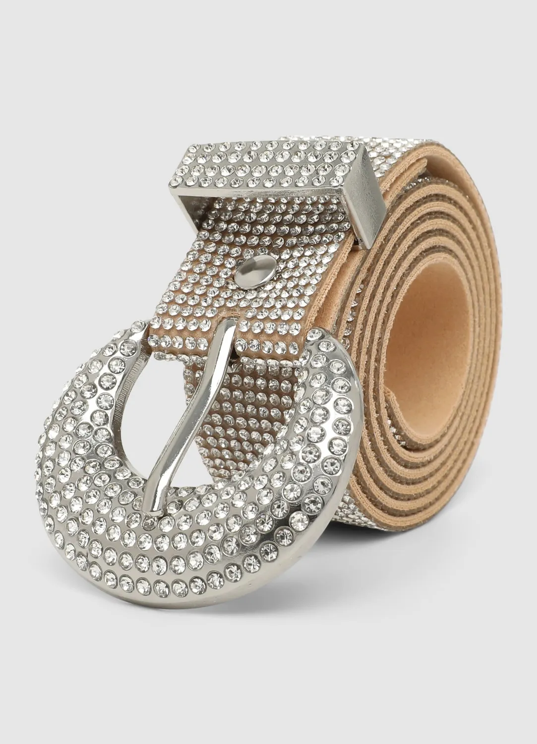 Calliope ceinture strass femme boucle ronde ajustable
