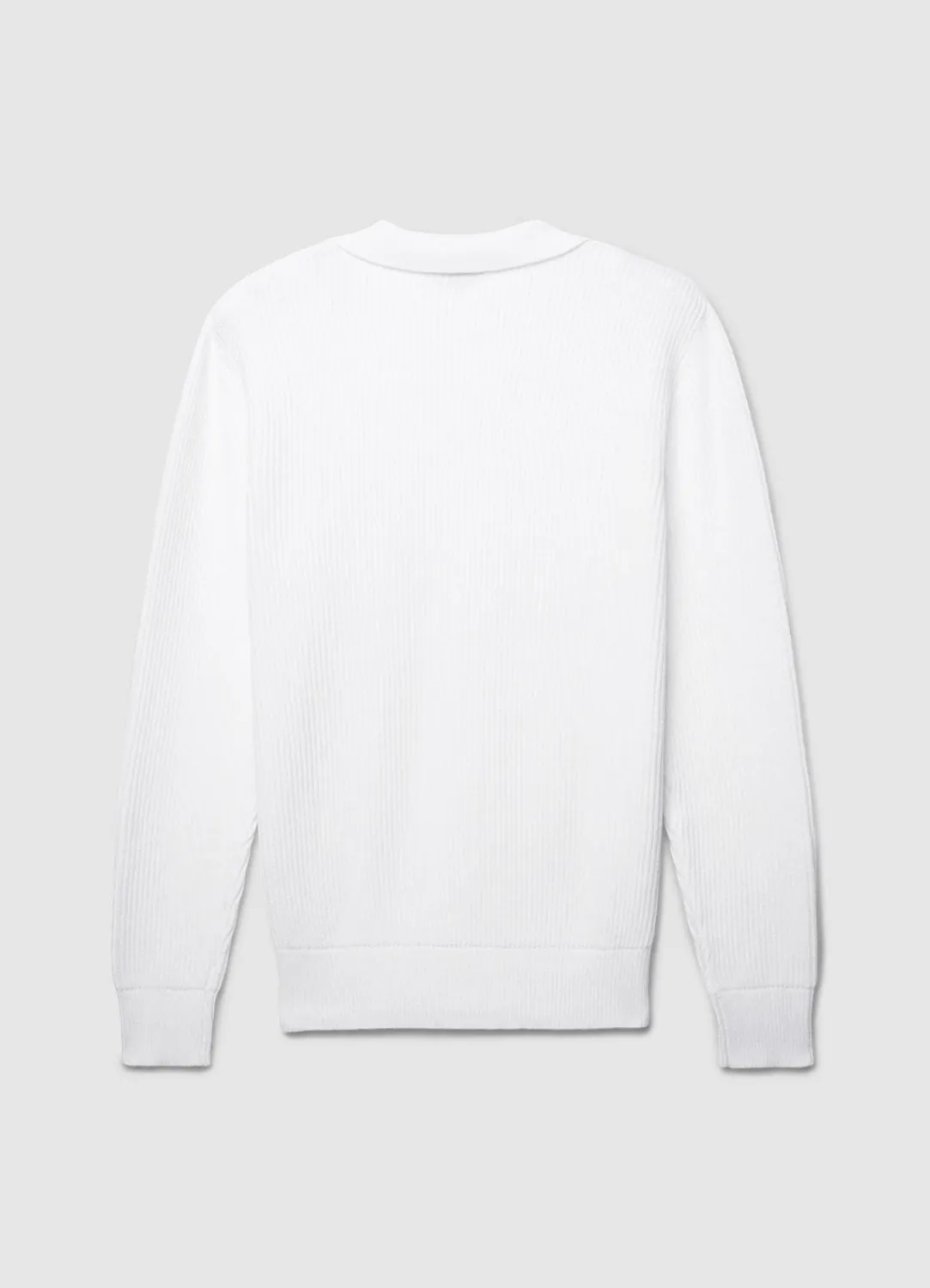 Calliope côtes polo pull homme manches longues