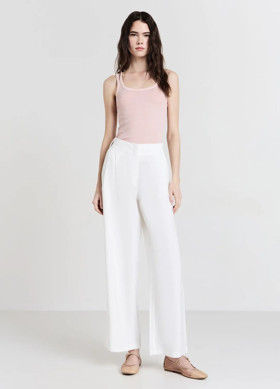 Calliope top côtelé femme col large coton