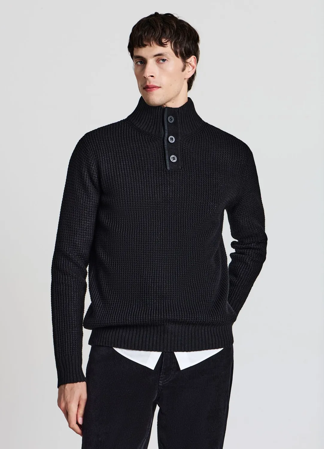 Calliope pull col montant boutons homme taille L