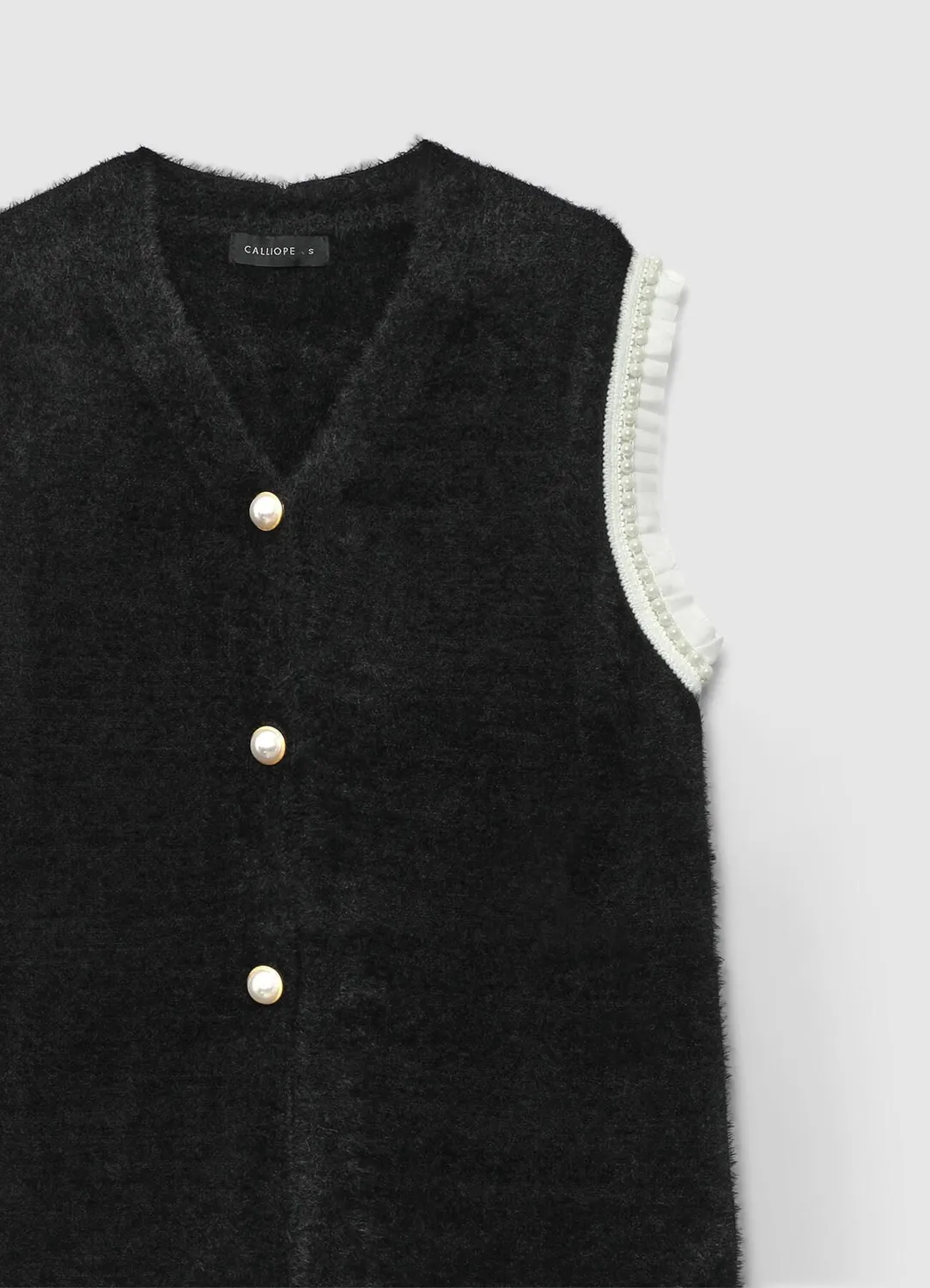 Calliope Top Sans Manches Passementerie Femme Col V