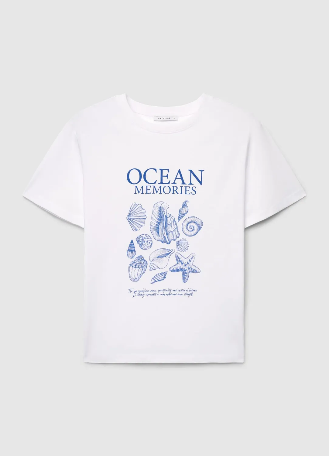 Calliope t-shirt femme imprimé mer col rond manches courtes