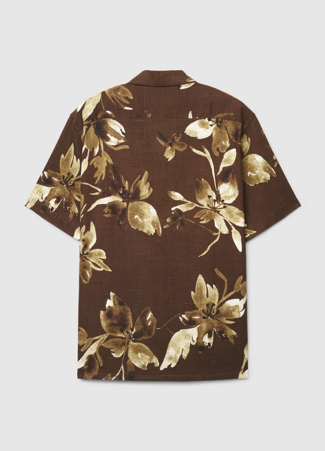 Calliope chemise homme fleurs lin manches courtes