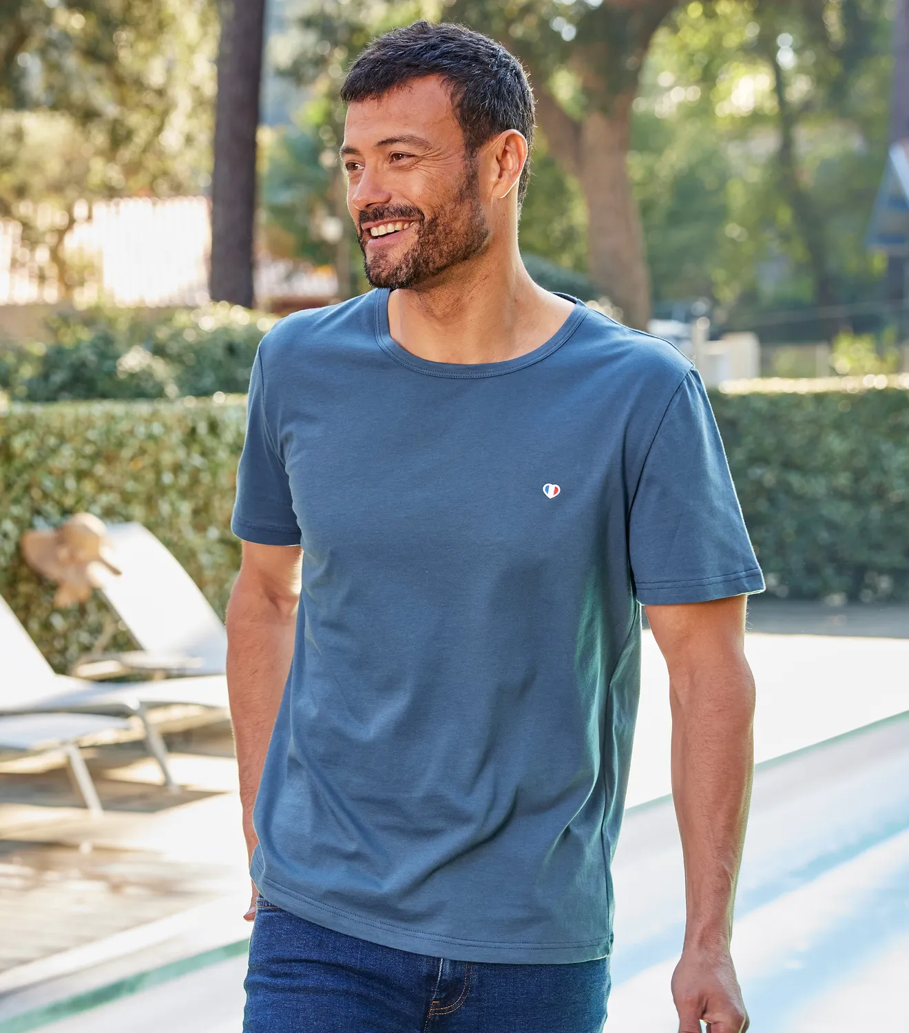 Cocorico Iconique T-shirt homme azur coton