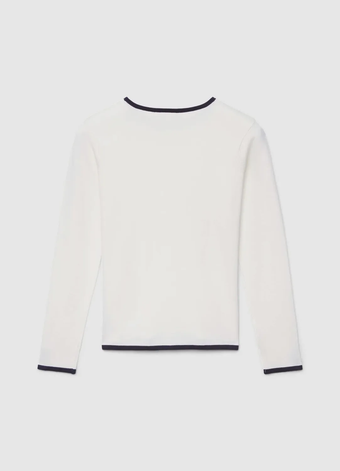 Calliope pull col rond contrasté femme manches longues