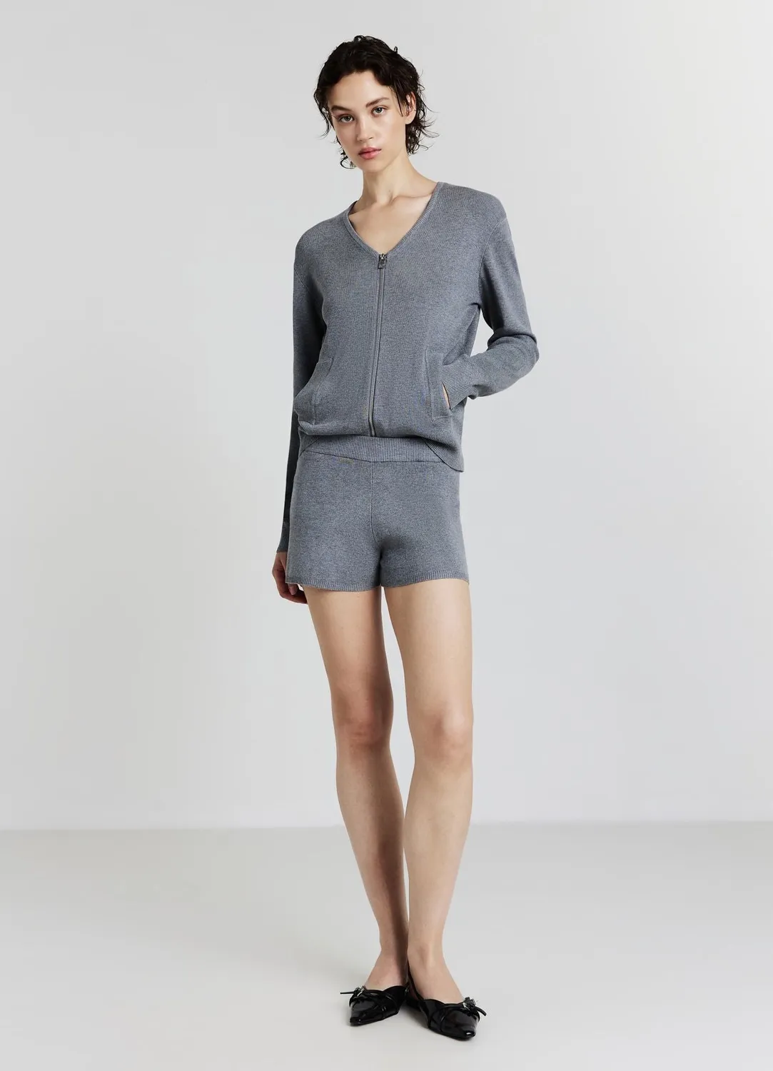 Calliope cardigan oversize femme zip poches