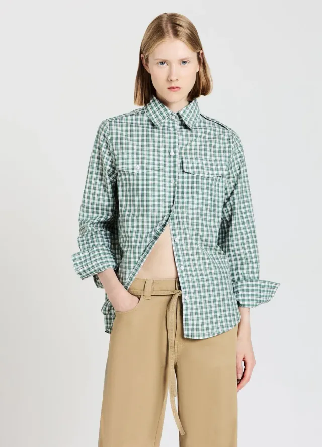 Calliope chemise à carreaux à poches femme