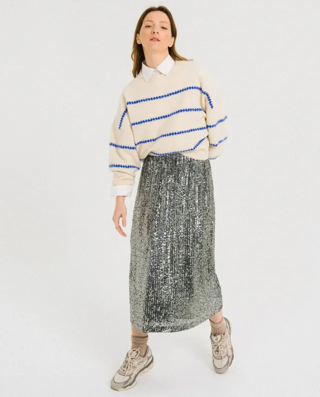 TINSELS FAMOUS jupe PARTY midi sequins