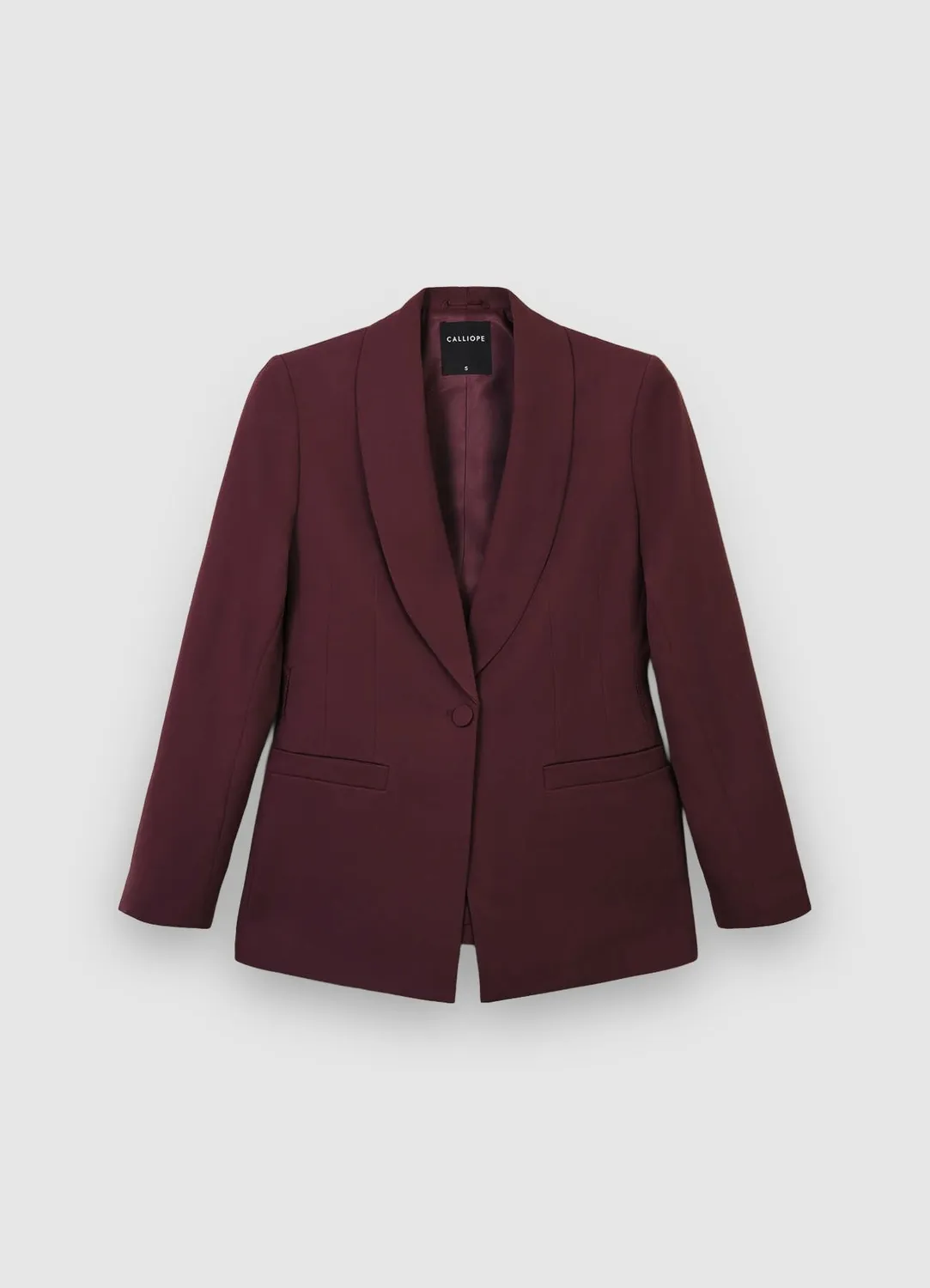 Calliope Veste ceinture femme col châle élégante
