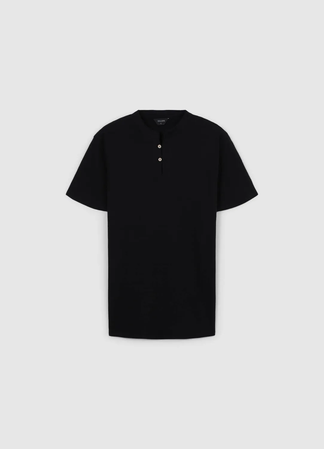 Calliope t-shirt homme coton col coréen uni
