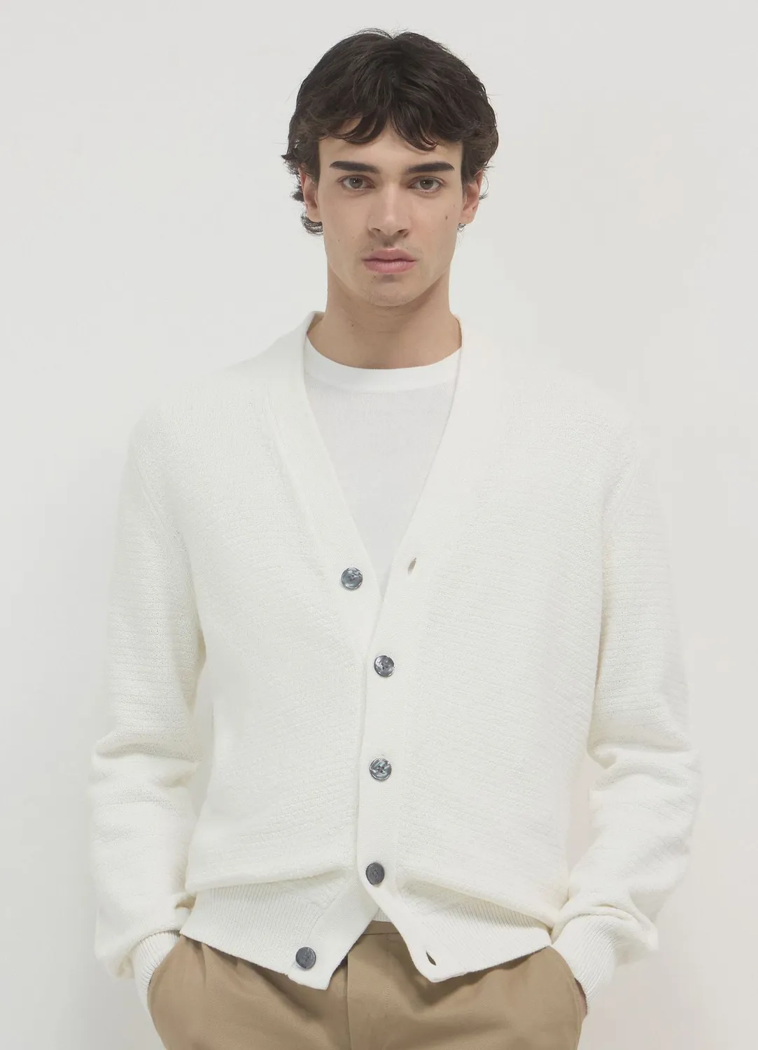 Calliope cardigan homme coton boutons regular