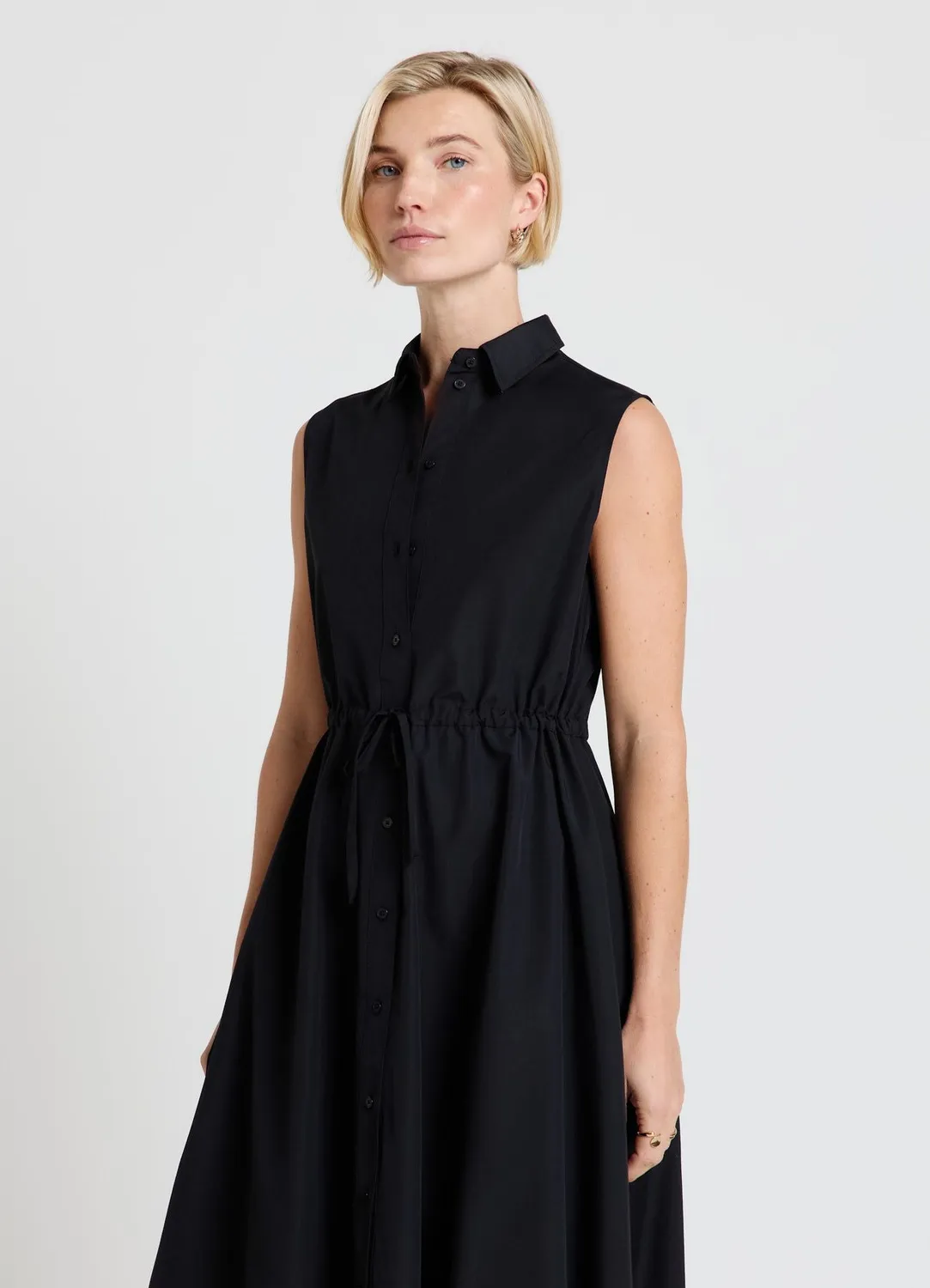 Calliope Atelier robe chemisier longue sans manches