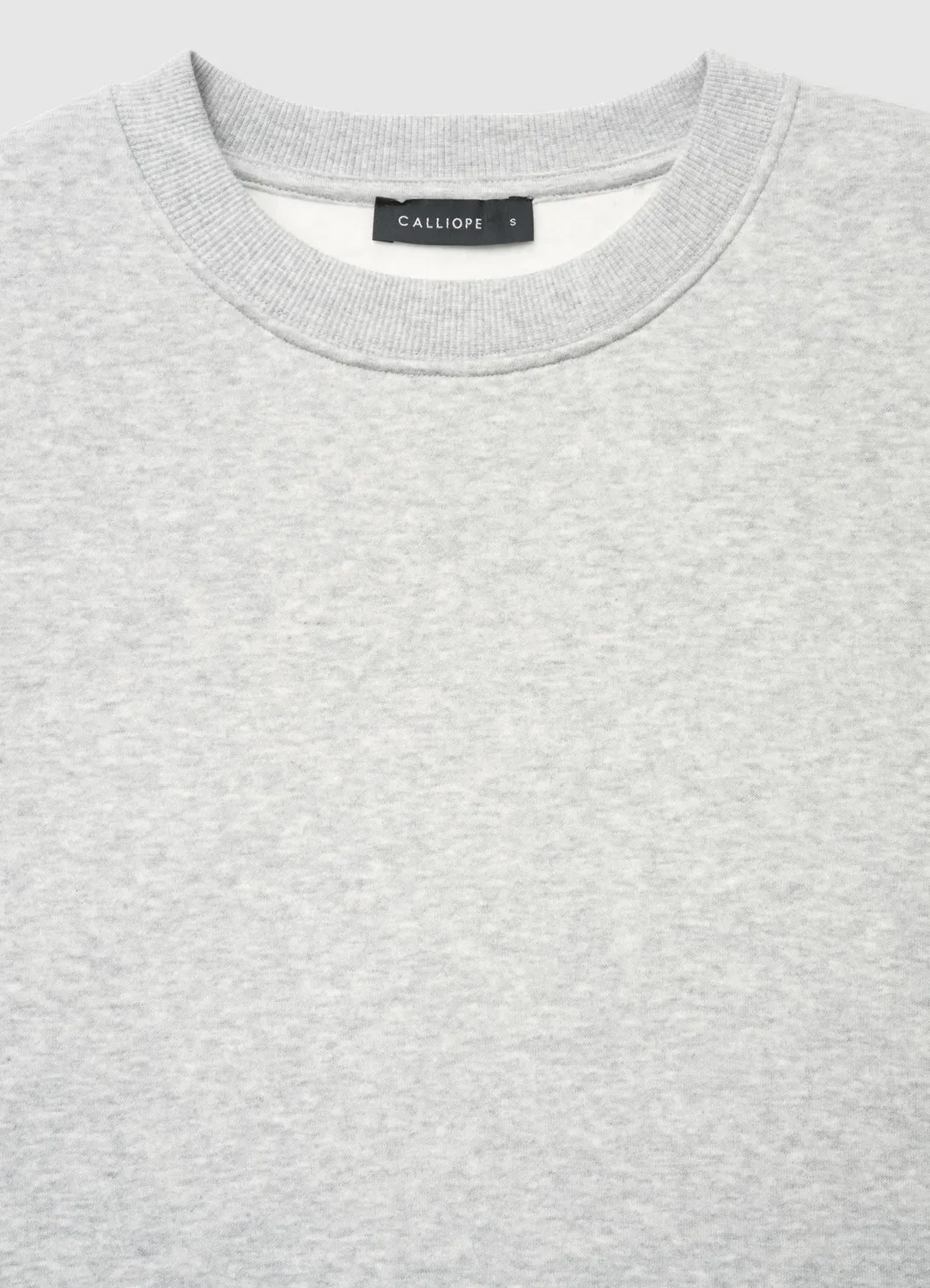 Calliope Sweat col rond uni femme molleton lourd