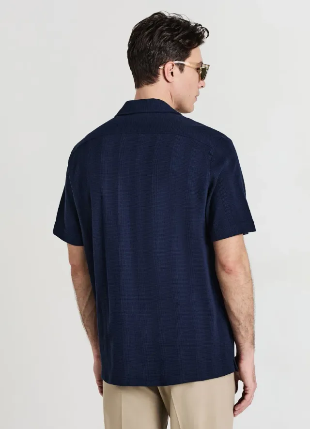 Calliope chemise bowling coton L homme manches courtes unie