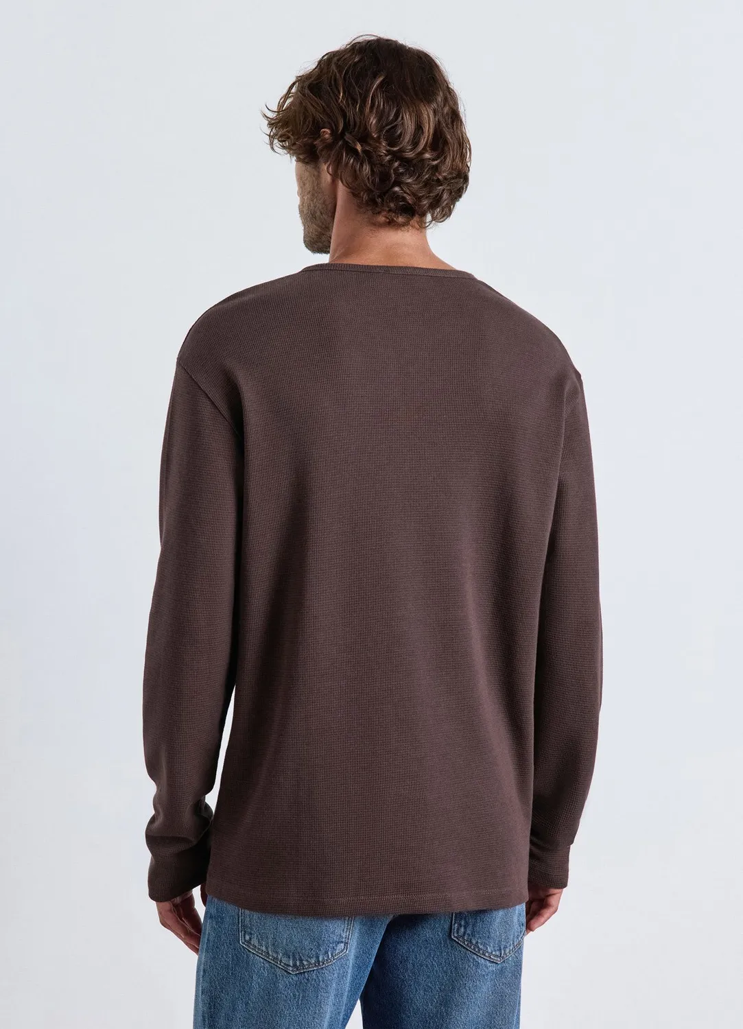 Calliope t-shirt waffle col serafino homme manches longues