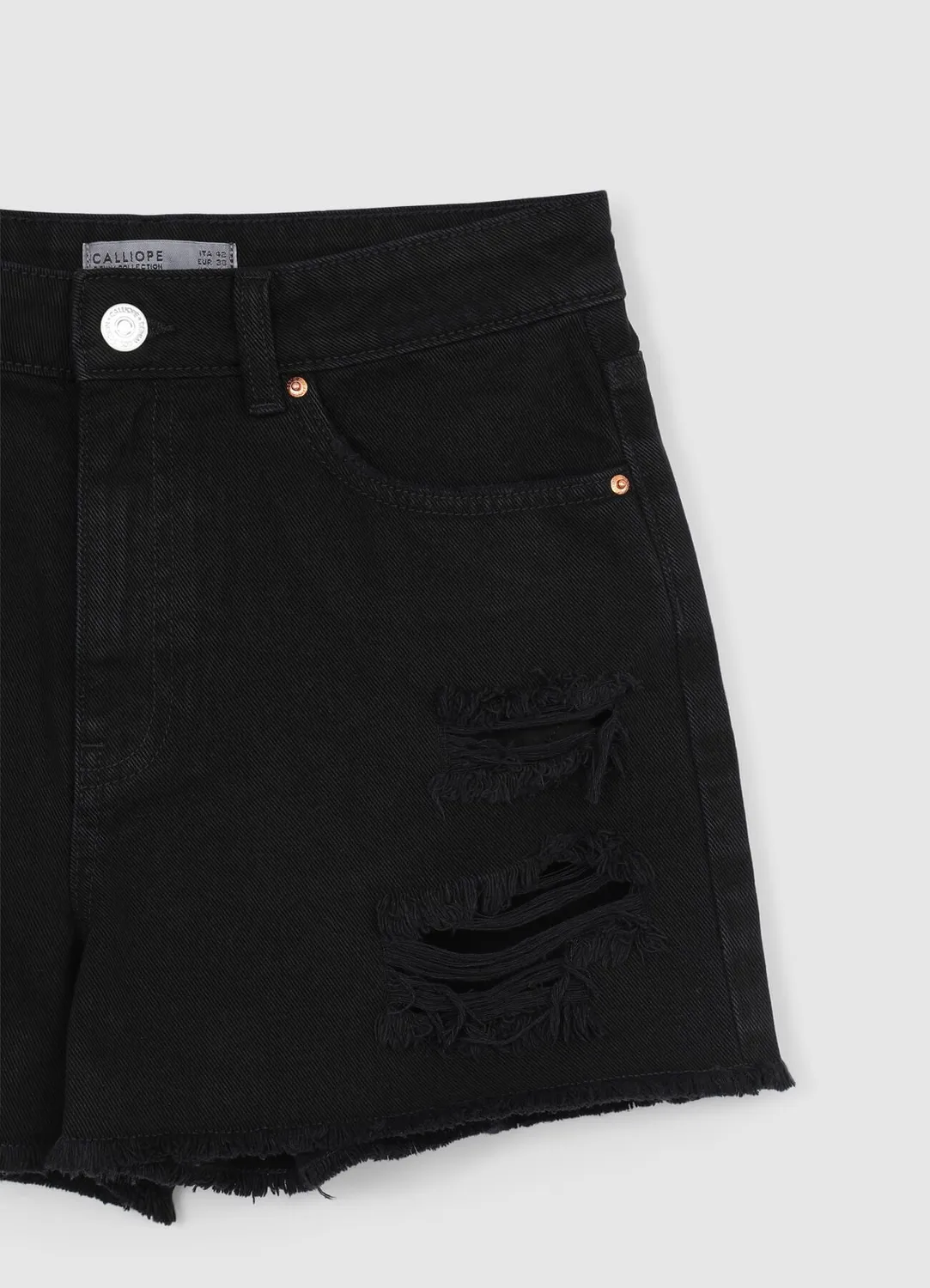 Calliope mom short femme déchiré 5 poches