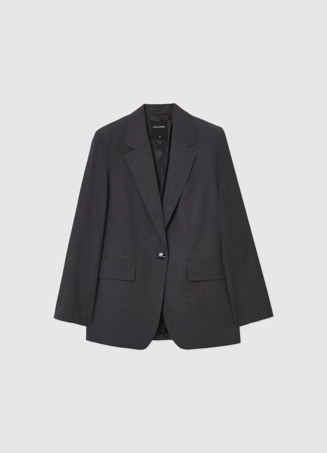 Calliope Blazer Femme Uni Bouton Coupe Regular