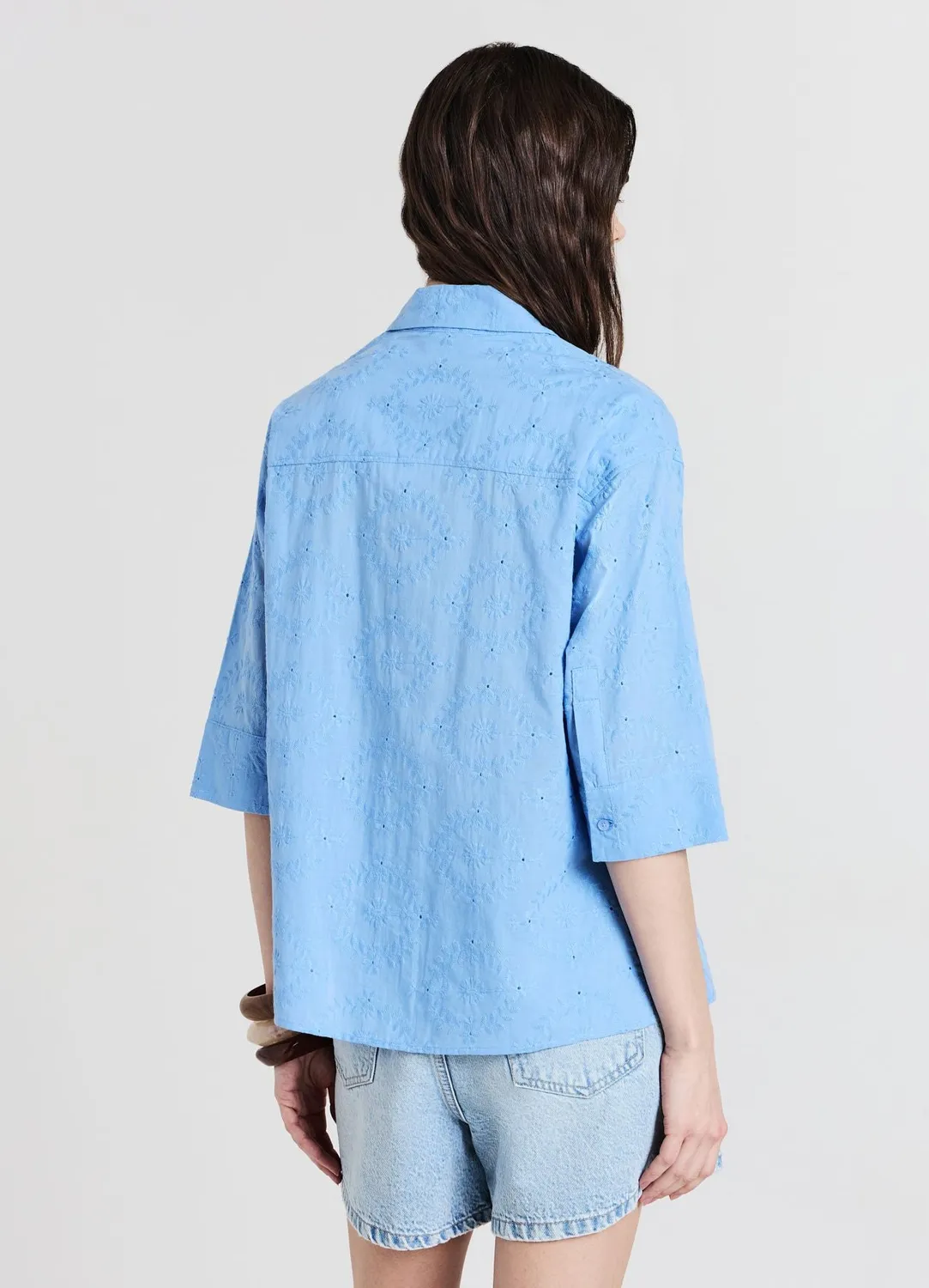 Calliope chemise oversize femme broderie anglaise